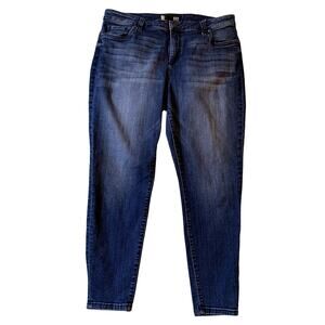 Kut from the Kloth Women 16W Donna High Rise Ankle Skinny Dark Blue Stretch